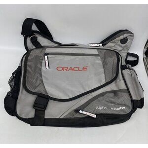 Oracle Open World Laptop Computer Bag Gray Grey Black Shoulder Messenger Canvas